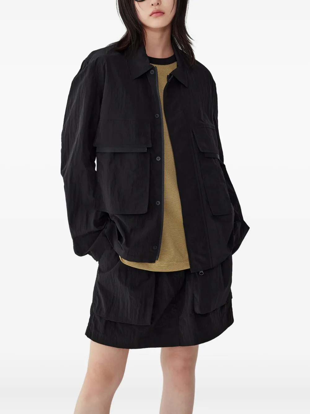 STUDIO TOMBOY Jack met cargo zakken Zwart