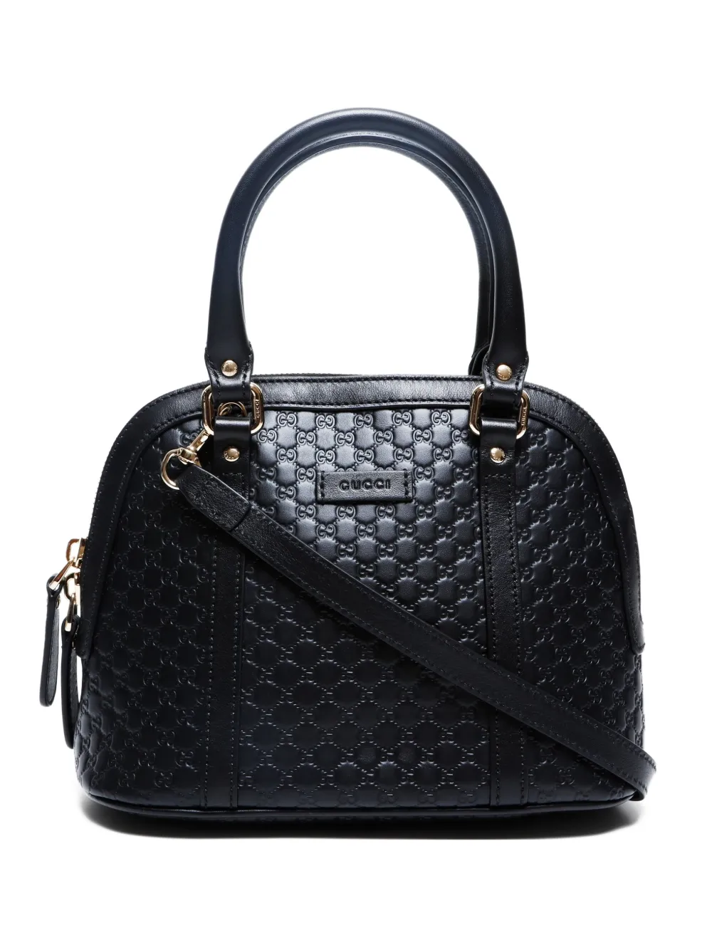 Gucci Pre-Owned 2000-2020s シマ ハンドバッグ マイクロ - ブラック Gucci Pre-Owned 2000-2020s シマ ハンドバッグ マイクロ - ブラック