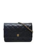 CHANEL Pre-Owned 2015-2016 Flap Chain Wallet handbag - Black
