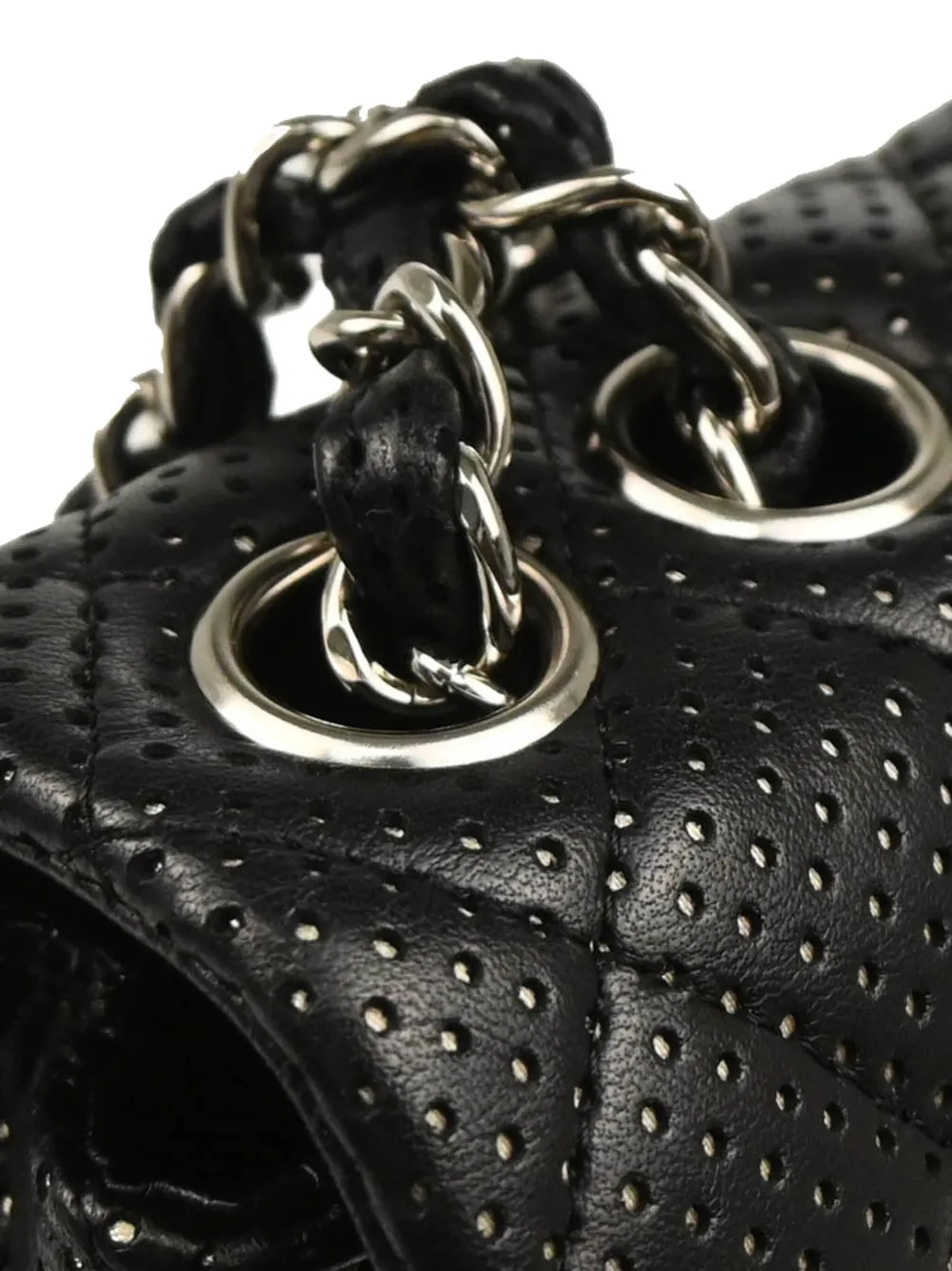 Pre-owned Chanel 2007 Quilted Leather Bag In Black
