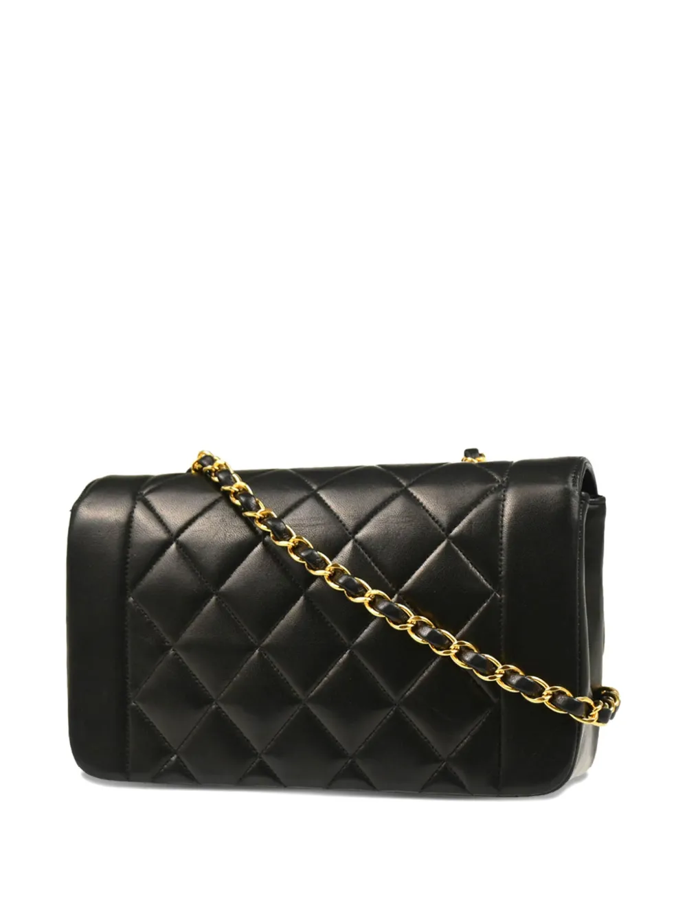 Pre-owned Chanel 1992 Small Diana Bag In Black