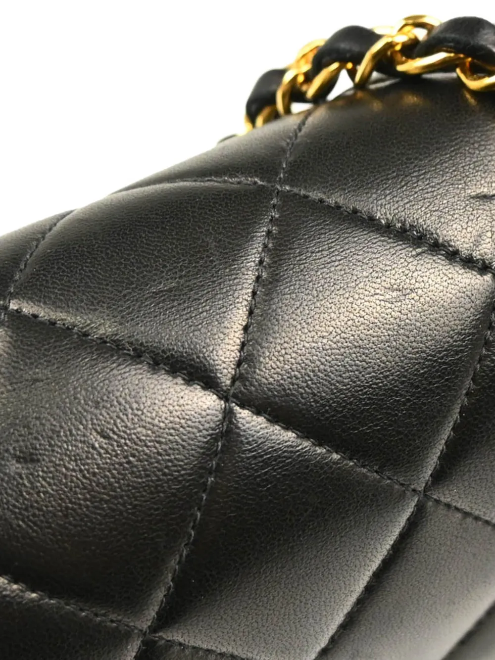 Pre-owned Chanel 1992 Small Diana Bag In Black