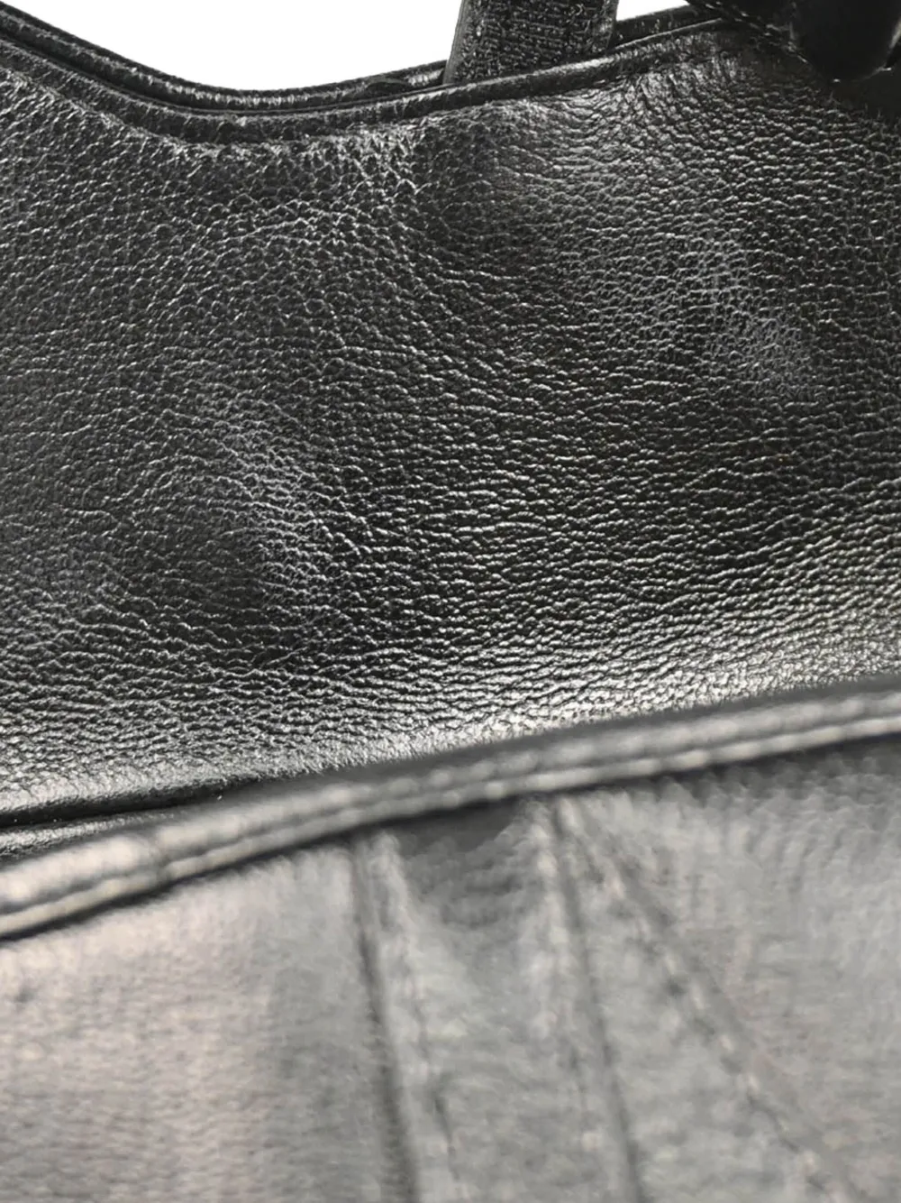 Pre-owned Dior 2004 Saddle Leather Handbag In Black