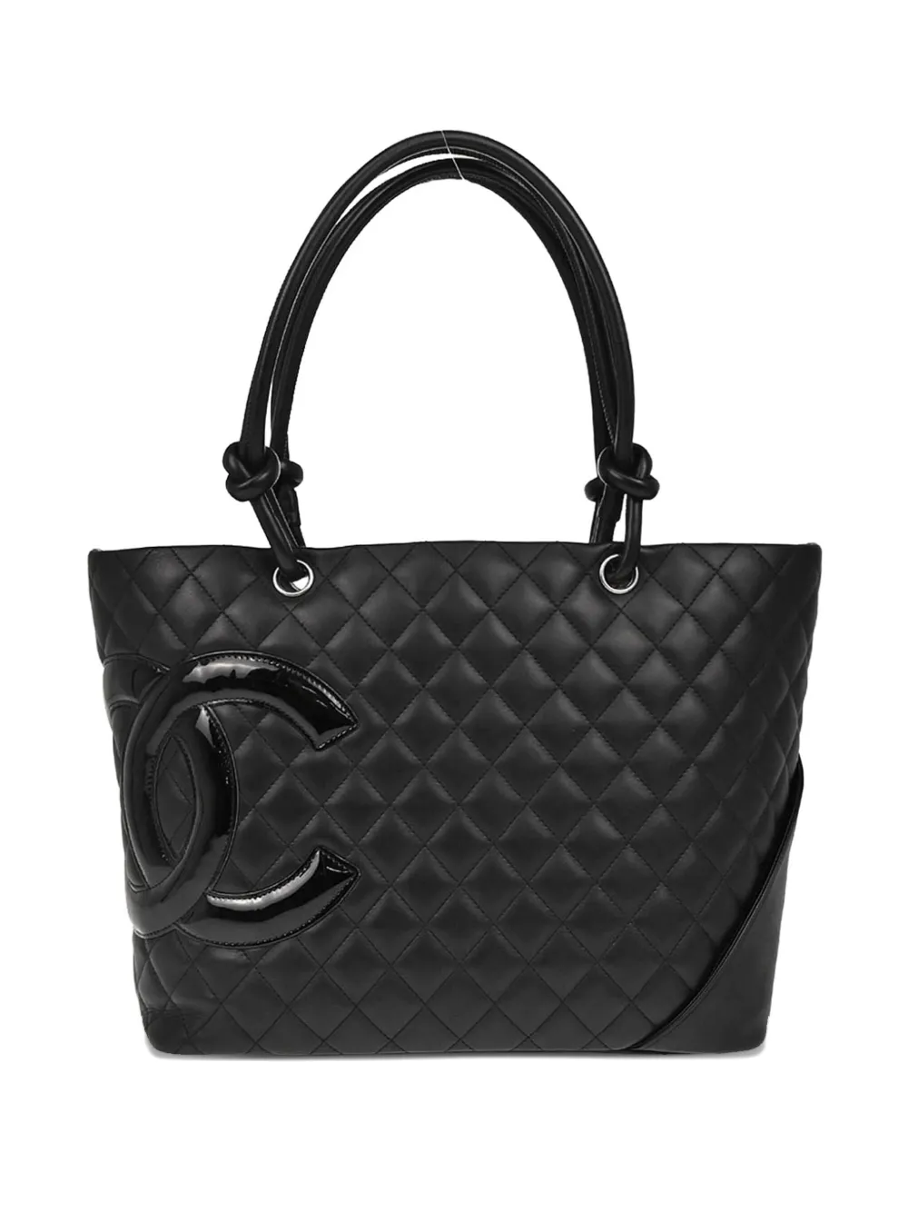 CHANEL Pre-Owned 2008 カンボン ライン ハンドバッグ - ブラック CHANEL Pre-Owned 2008 カンボン ライン ハンドバッグ - ブラック