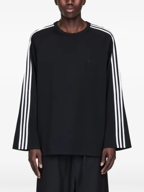 Y-3 T-shirt med tre striber og lange ærmer
