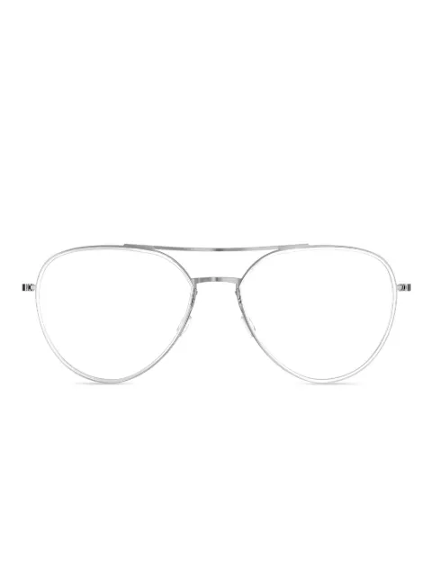 Lindberg pilot-frame titanium glasses