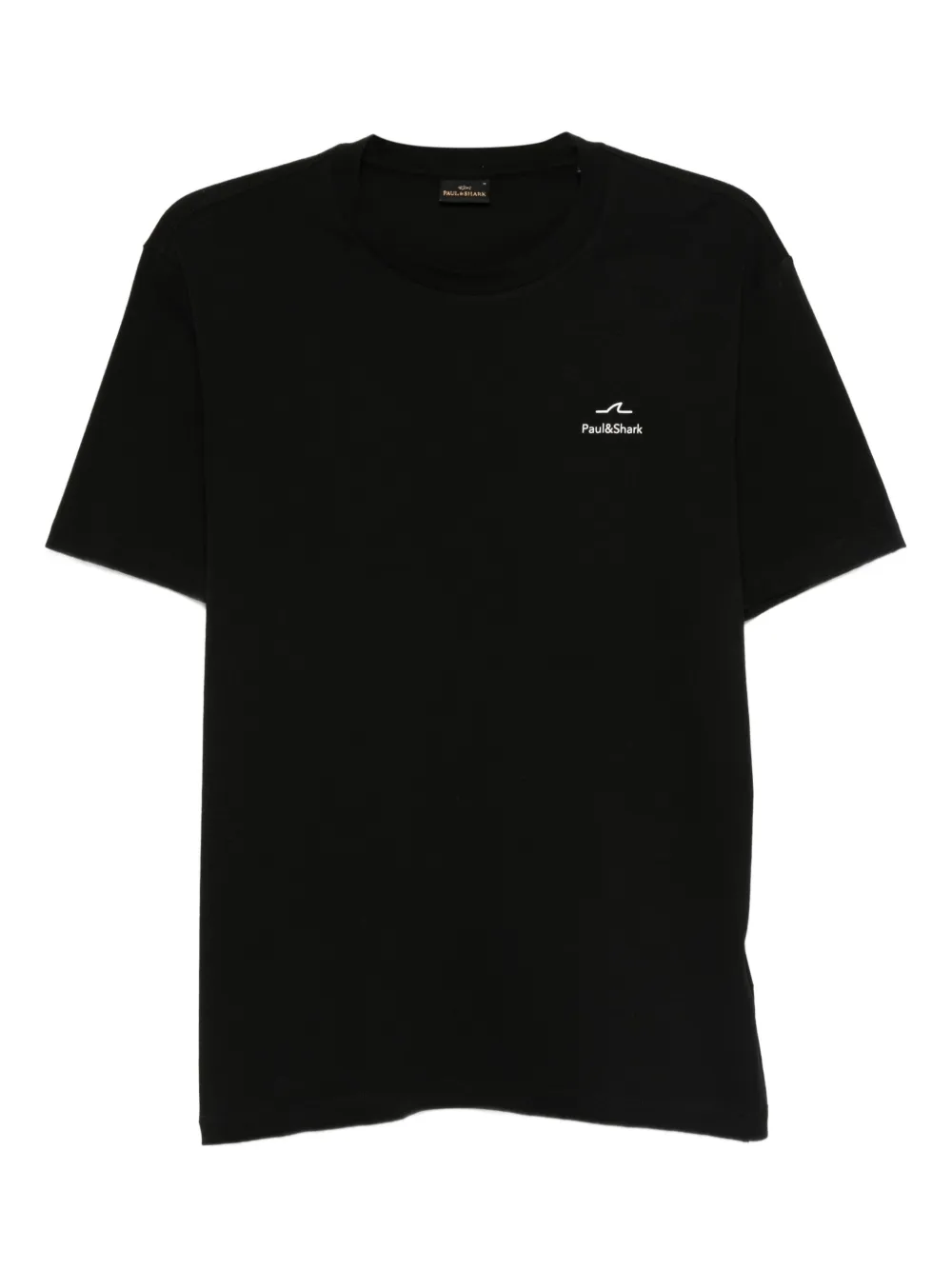 Paul & Shark logo-embroidered cotton T-shirt Zwart