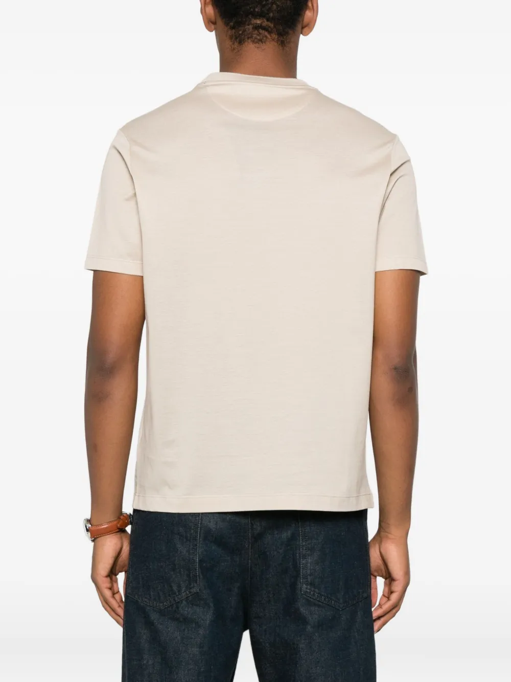 Paul & Shark crew-neck cotton T-shirt Beige
