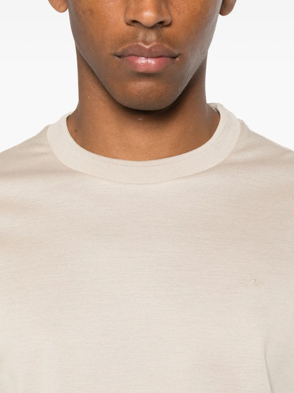 Paul & Shark crew-neck cotton T-shirt Beige
