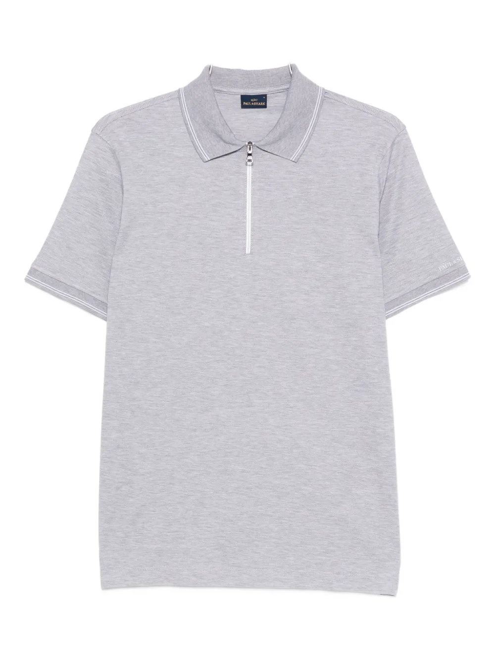 Paul & Shark short-sleeve half-zip polo shirt Grijs