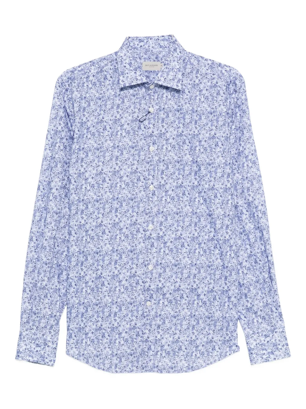 Paul & Shark floral-print shirt Blauw