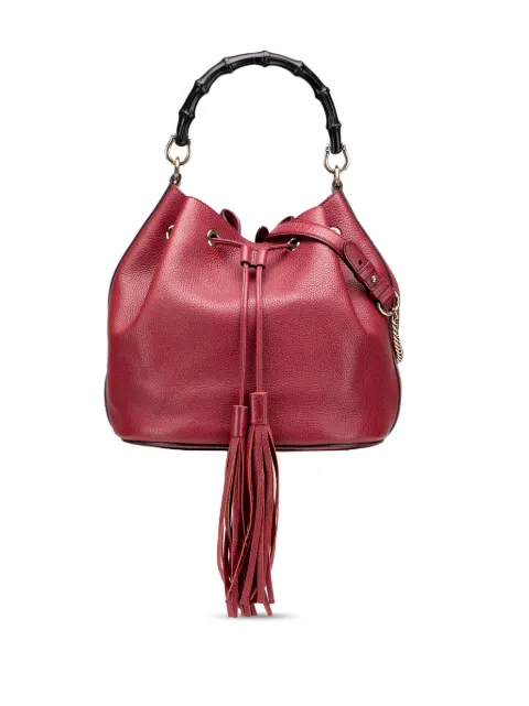 Gucci Pre-Owned 2000-2015 Pebbled Calfskin Miss Bamboo bucket bag
