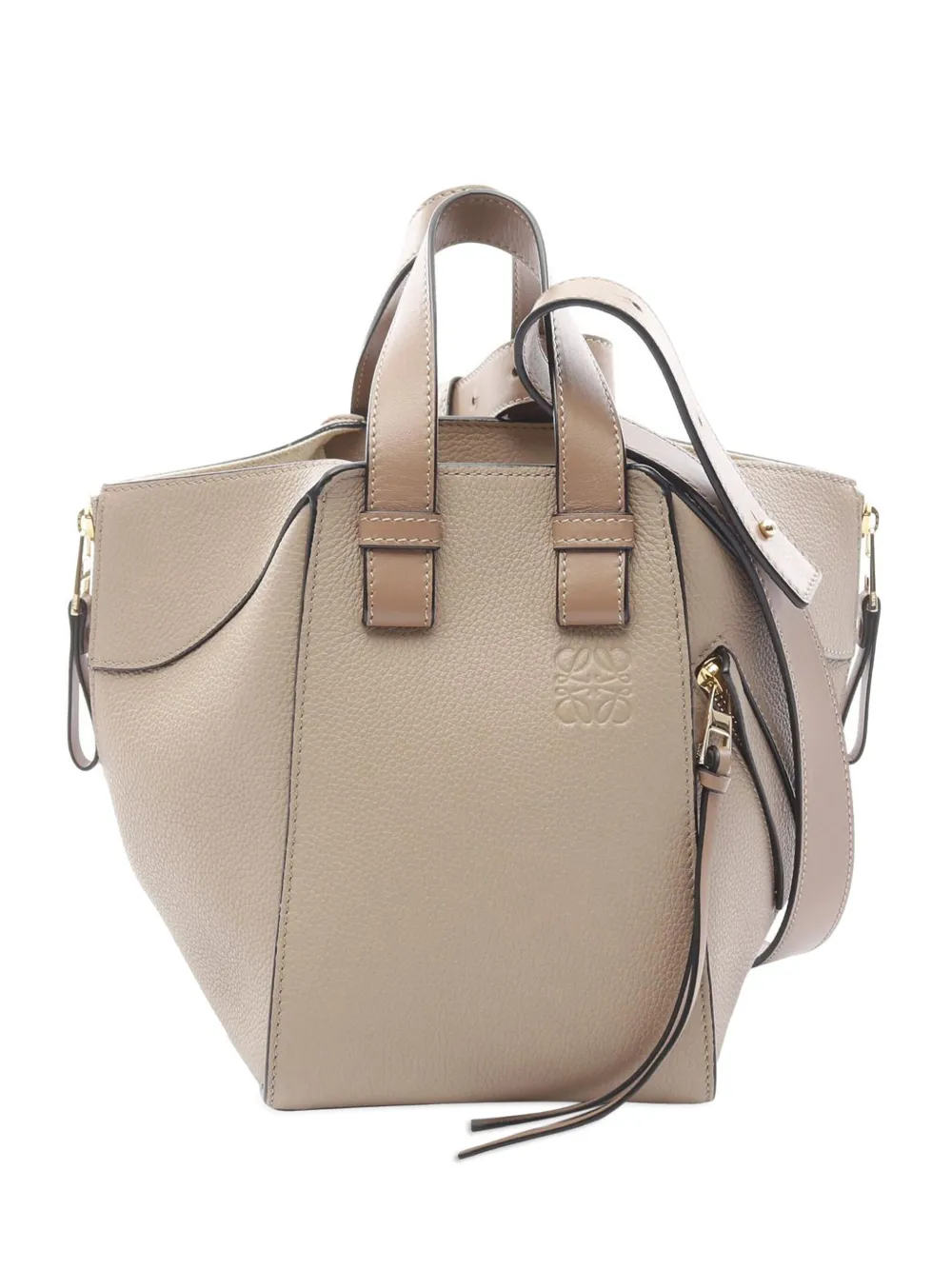 Loewe Pre-Owned 2016-2025 ソフト グレインカーフスキン コンパクト ハンモック サッチェルバッグ - ブラウン Loewe Pre-Owned 2016-2025 ソフト グレインカーフスキン コンパクト ハンモック サッチェルバッグ - ブラウン