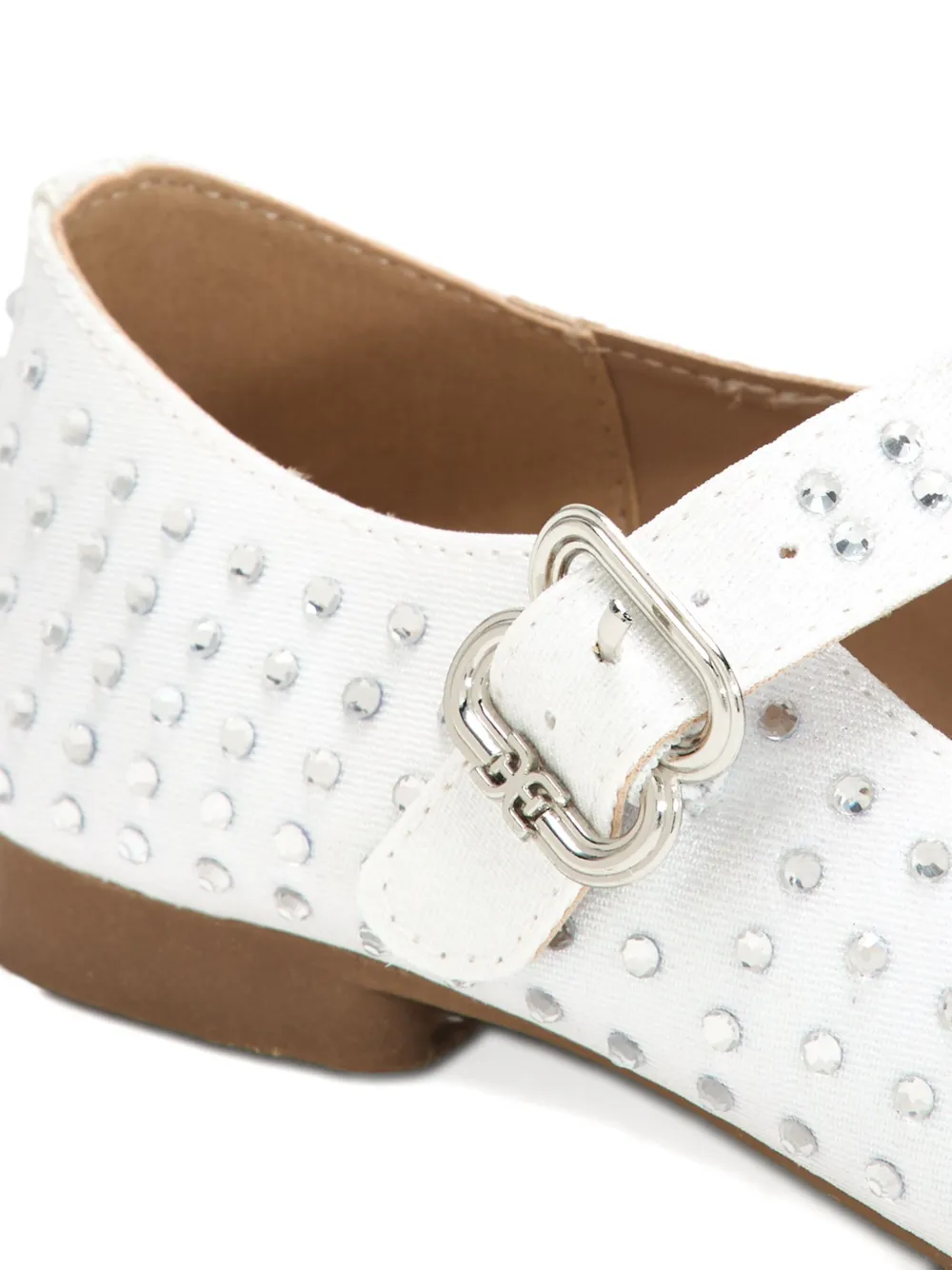 Sam Edelman crystal-embellished ballet flats White