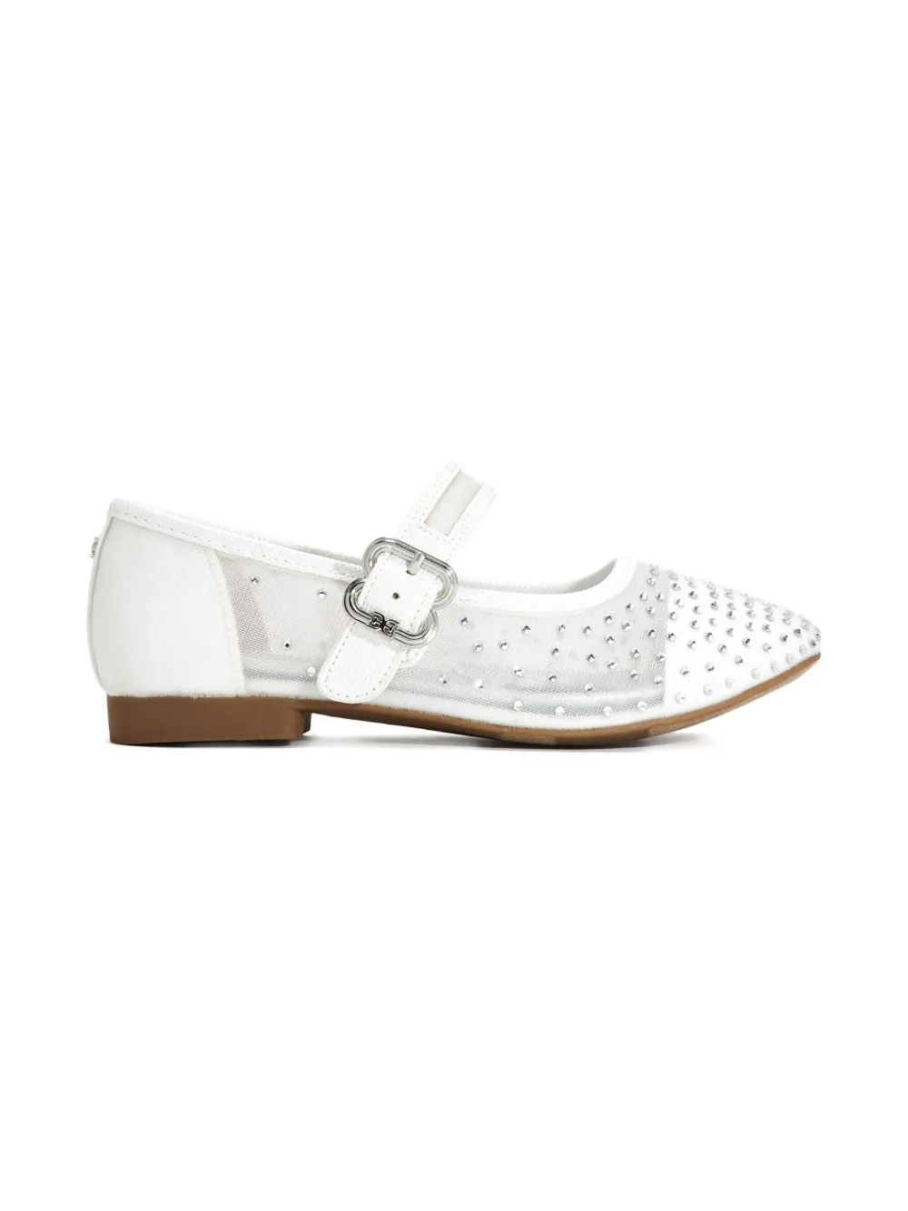 Sam Edel Mesh ballerina's met kristallen Wit
