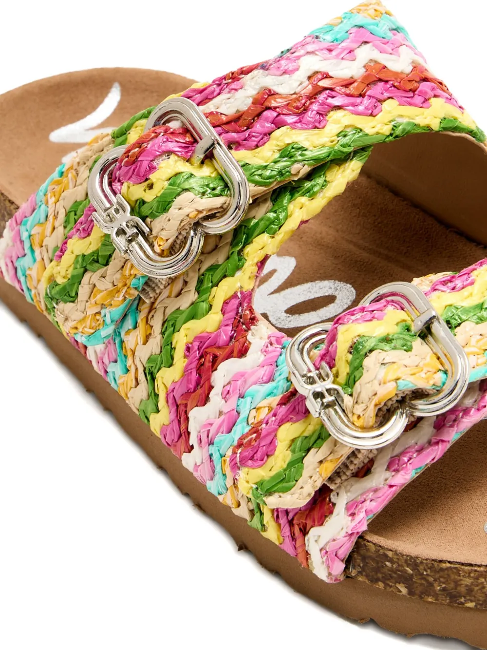 Sam Edelman Kenzie woven double-buckle sandals Pink