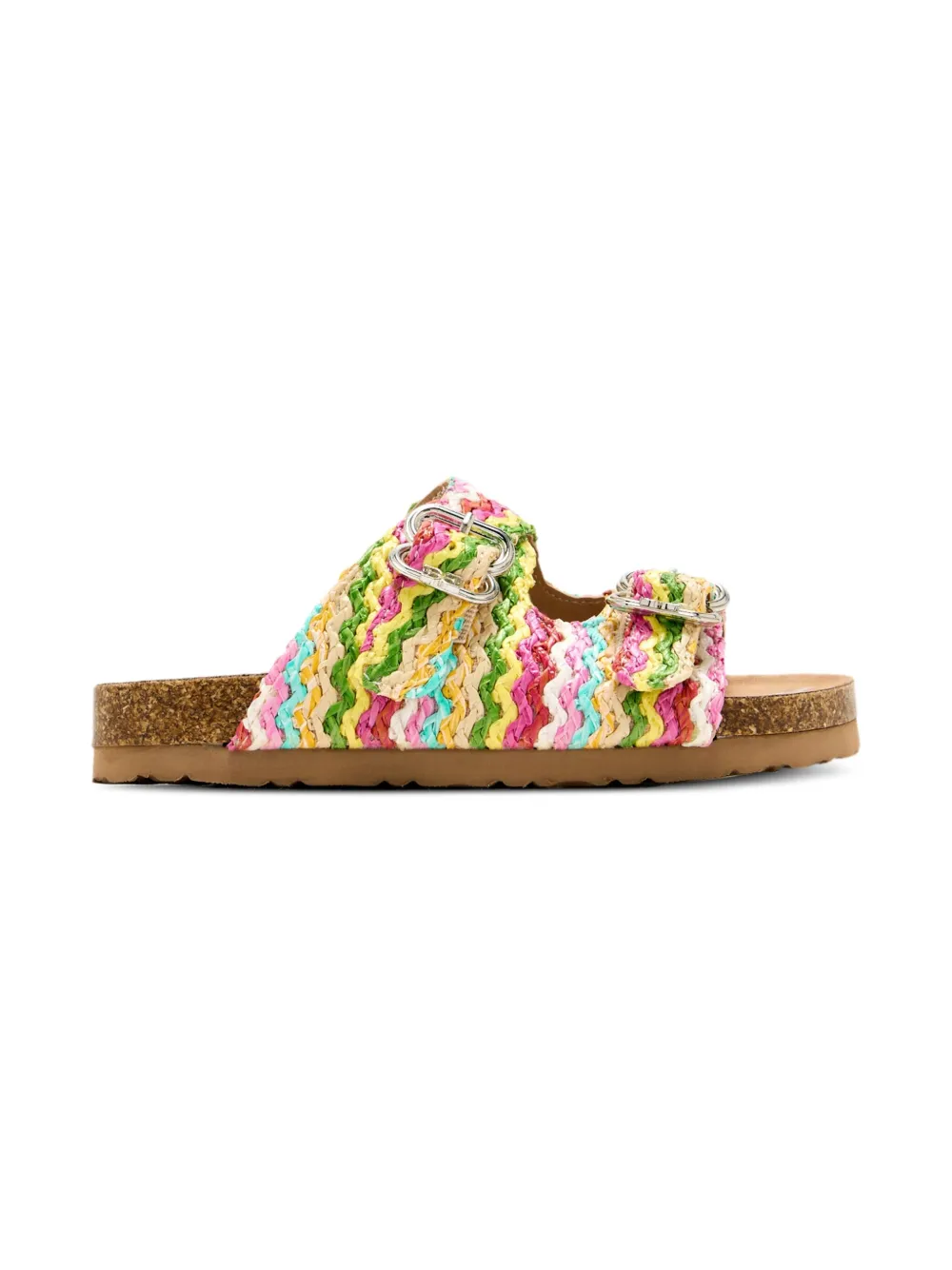 Sam Edel Kenzie woven double-buckle sandals Roze