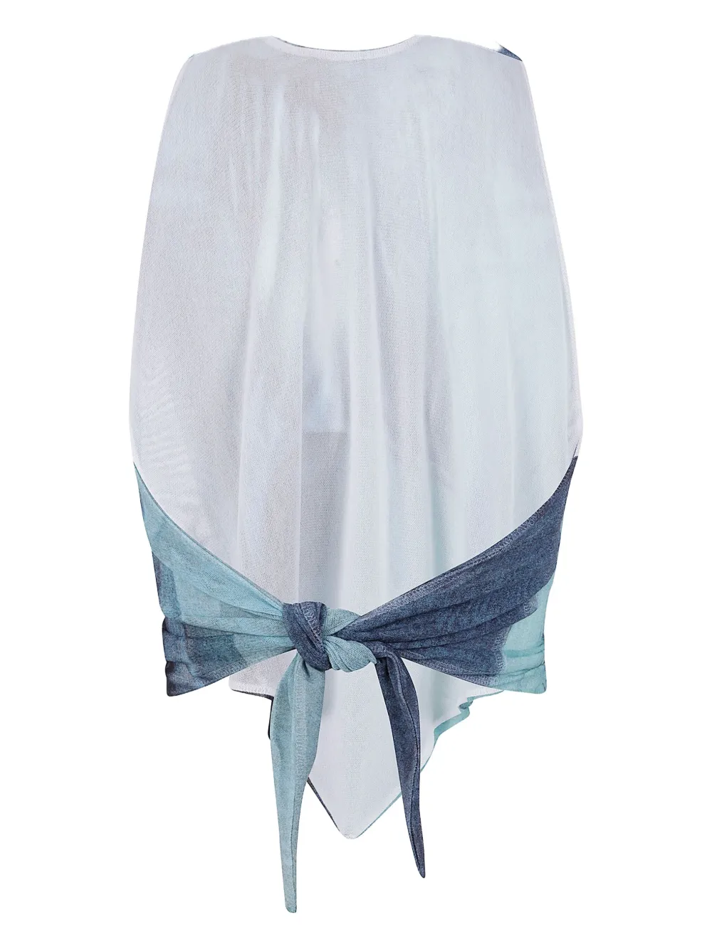 Jean Paul Gaultier tie-back abstract print top Blauw