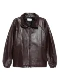 Magda Butrym leather zip-up jacket - Purple