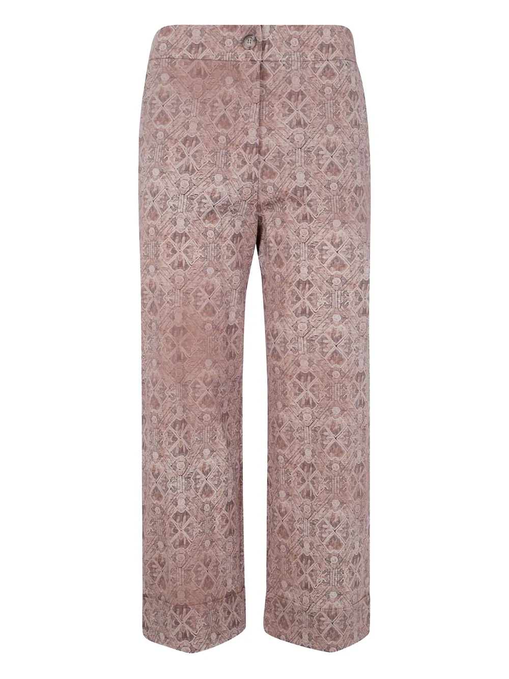 Pierre-Louis Mascia geometric-print wool trousers Roze