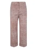 Pierre-Louis Mascia geometric-print wool trousers - Pink