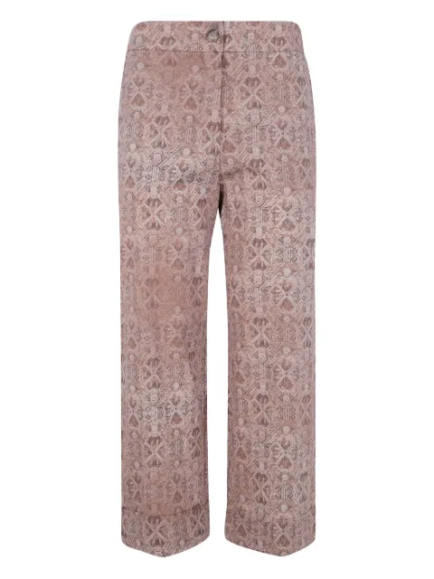 Pierre-Louis Mascia geometric-print wool trousers