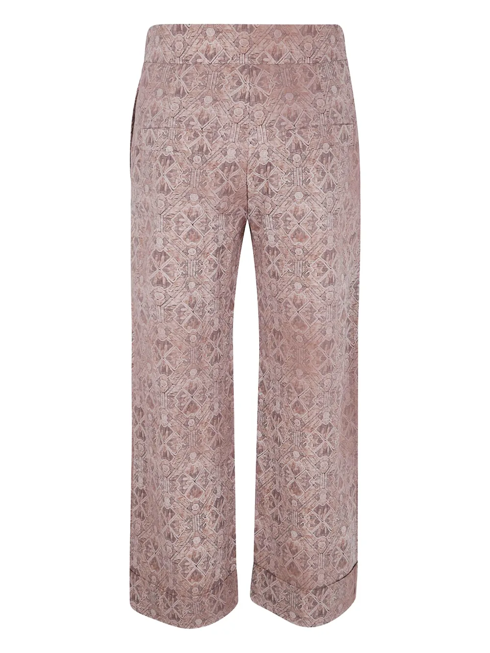 Pierre-Louis Mascia geometric-print wool trousers Roze