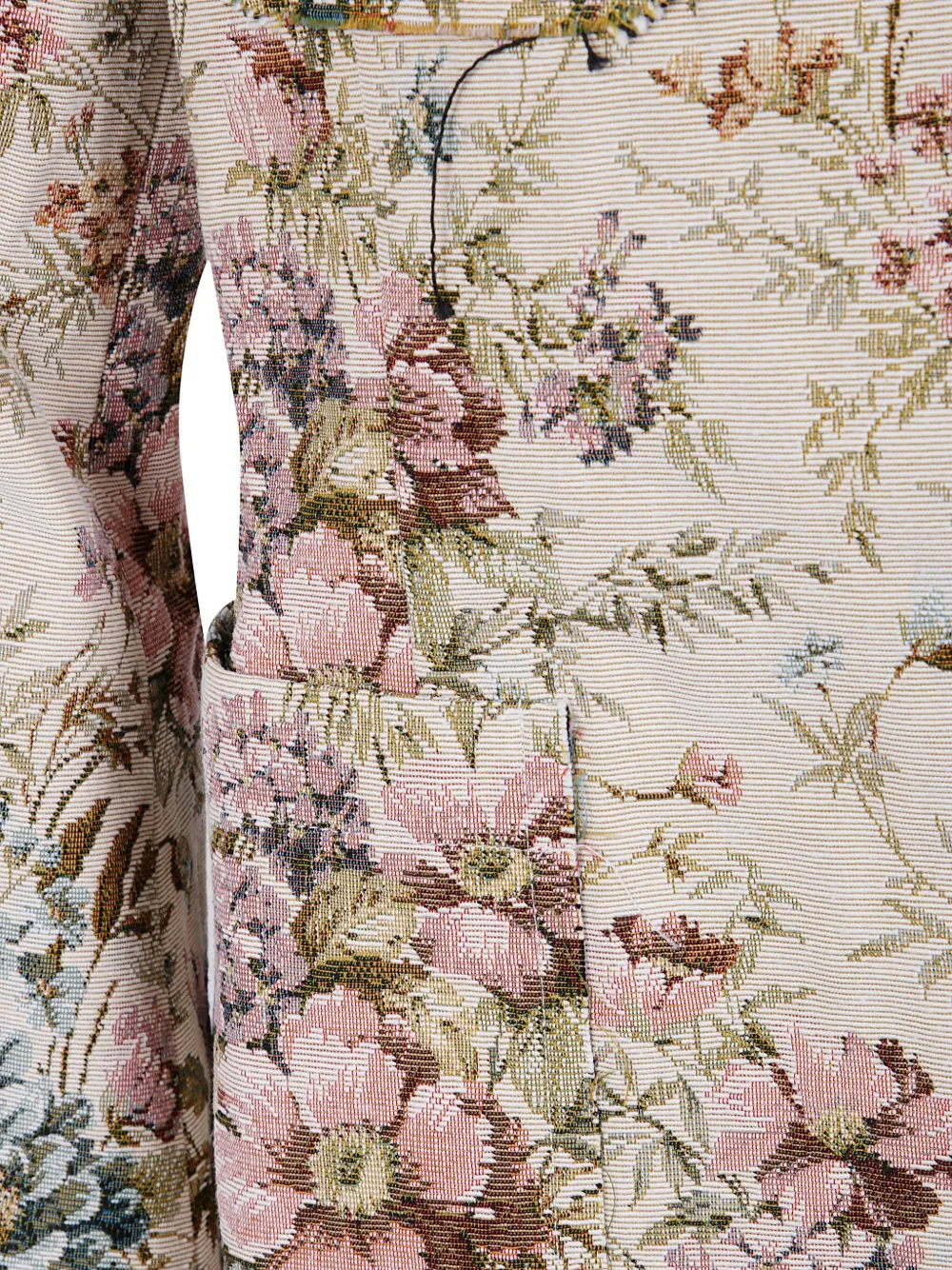 Pierre-Louis Mascia floral-print frayed-edge jacket Veelkleurig
