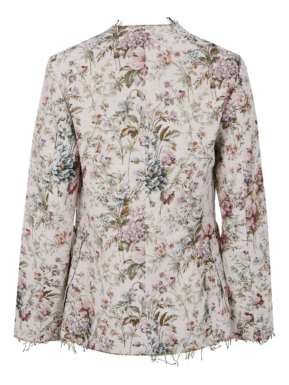 Pierre-Louis Mascia floral-print frayed-edge jacket Veelkleurig