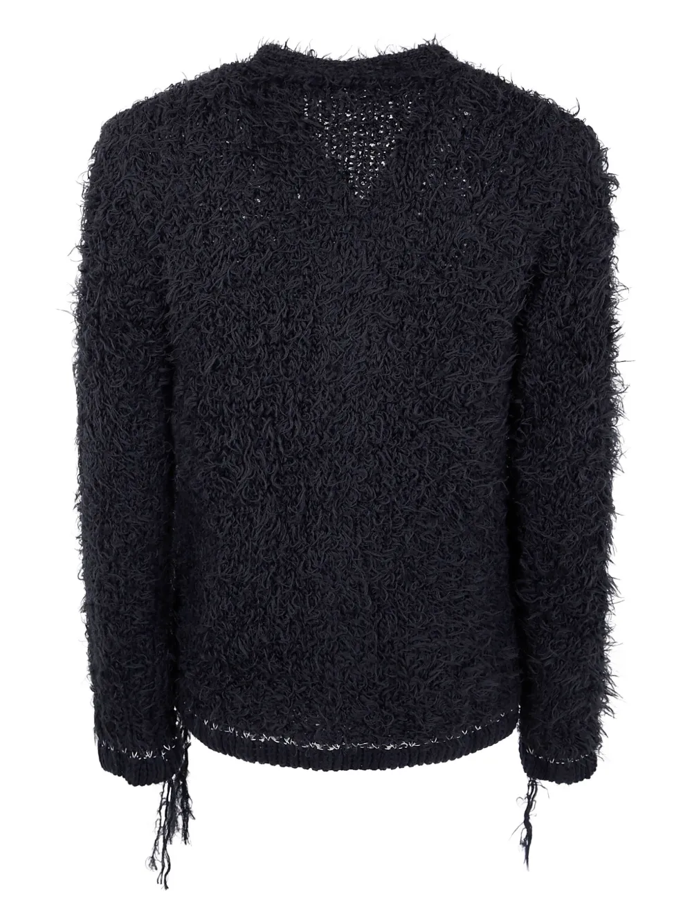 sacai Vest met franje afwerking en knopen Zwart