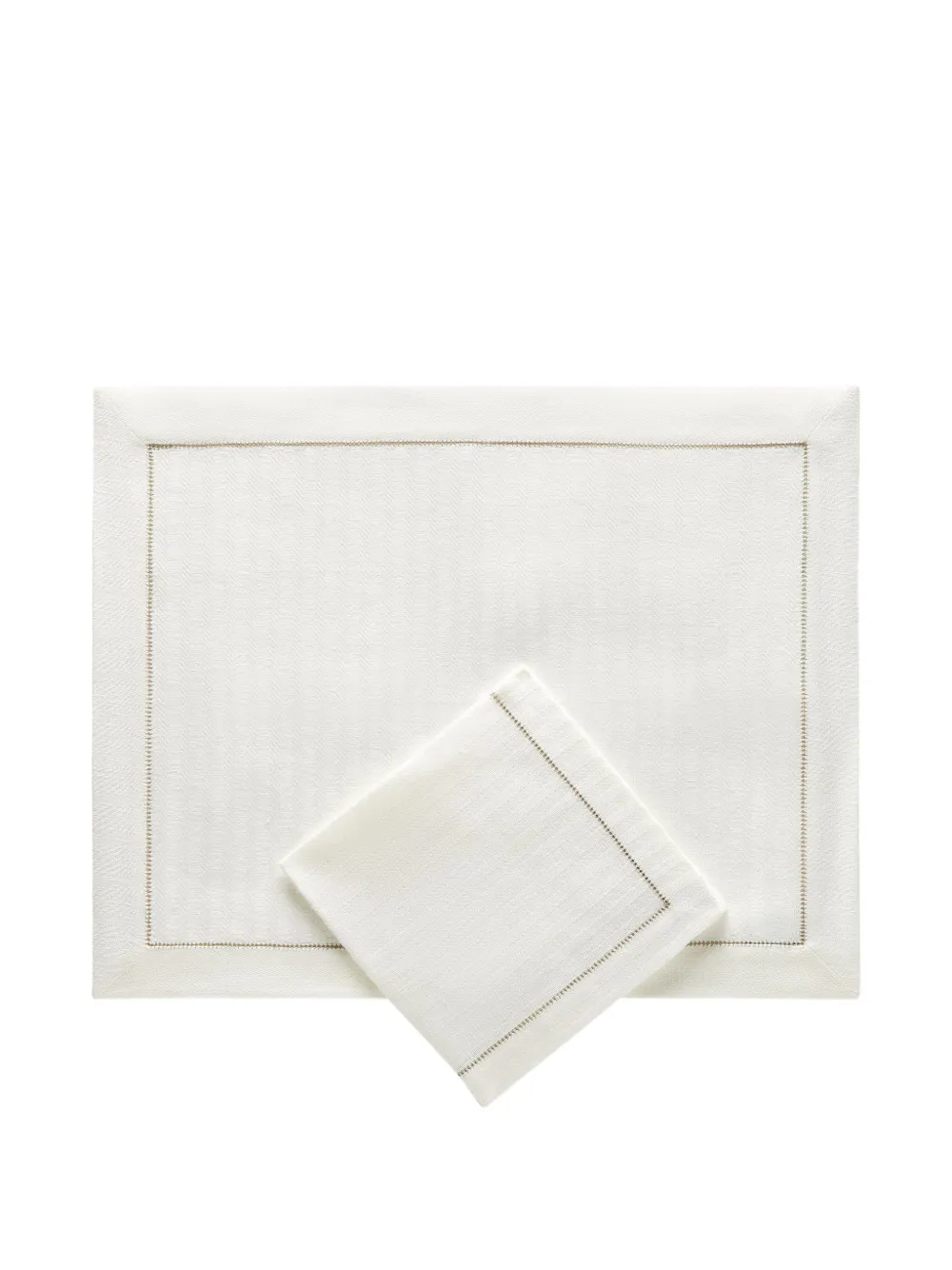 Brunello Cucinelli linen placemat napkin set | Neutrals | Image 1