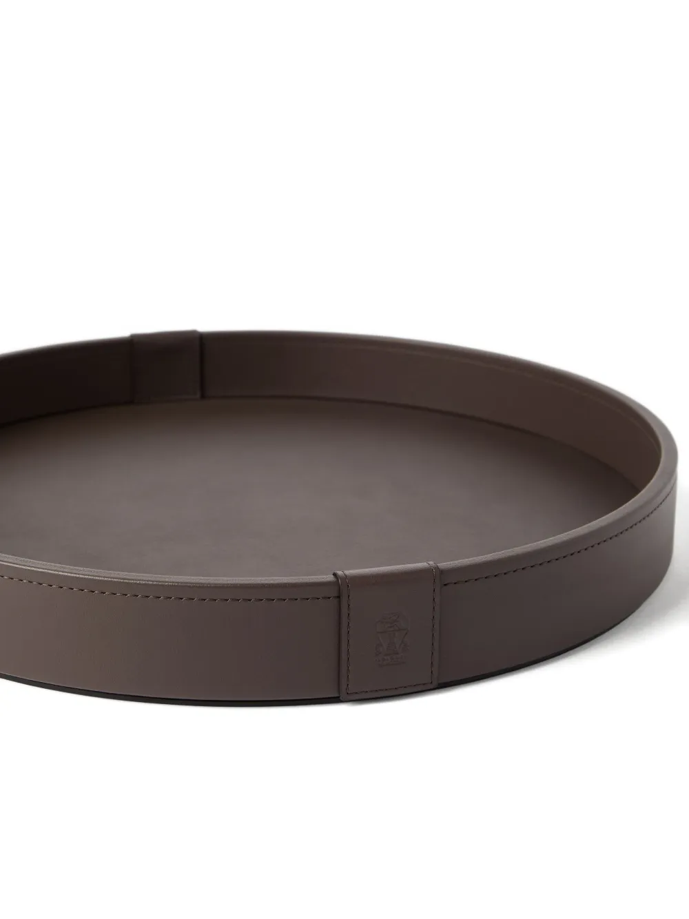 Brunello Cucinelli leather-covered round tray (35 cm) | Tableware | Image 2