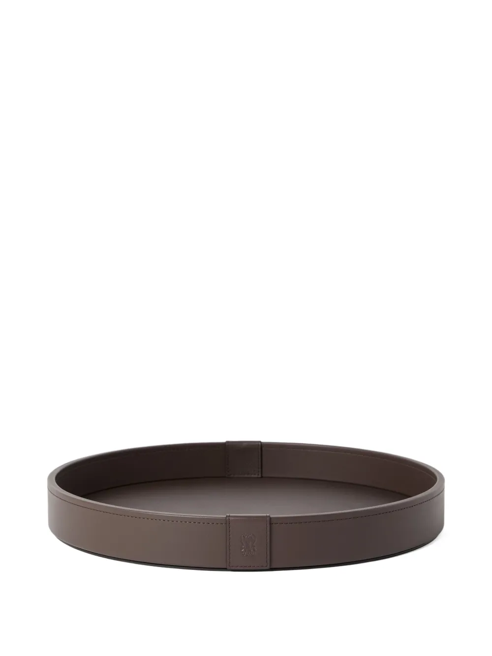 Brunello Cucinelli leather-covered round tray (35 cm) | Brown | Image 1