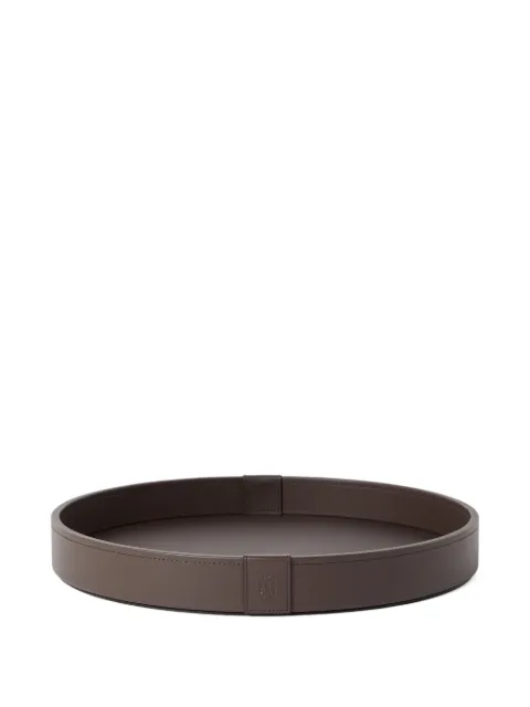 Brunello Cucinelli leather-covered round tray (35 cm)