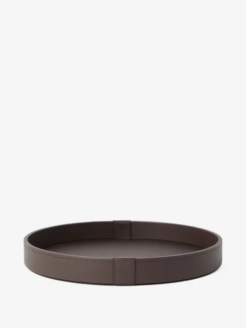 Brunello Cucinelli leather-covered round tray (35 cm)