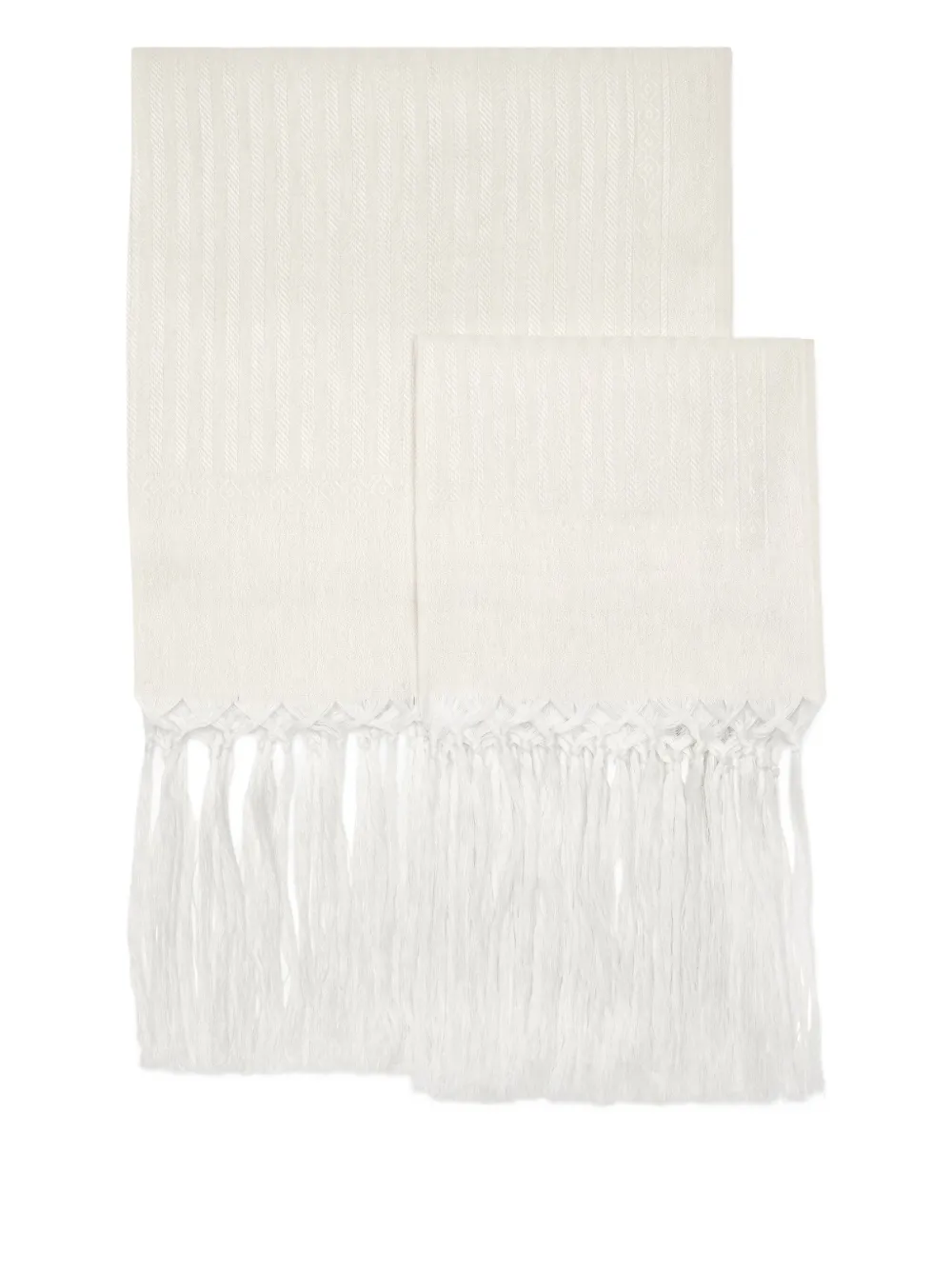 Brunello Cucinelli chevron-pattern towels (set of two) | Neutrals | Image 1