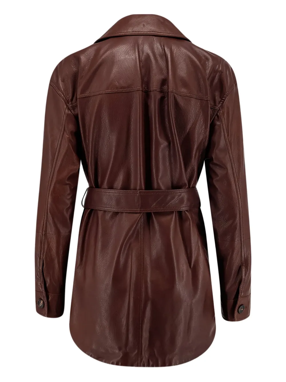 Brunello Cucinelli Leren jack Rood