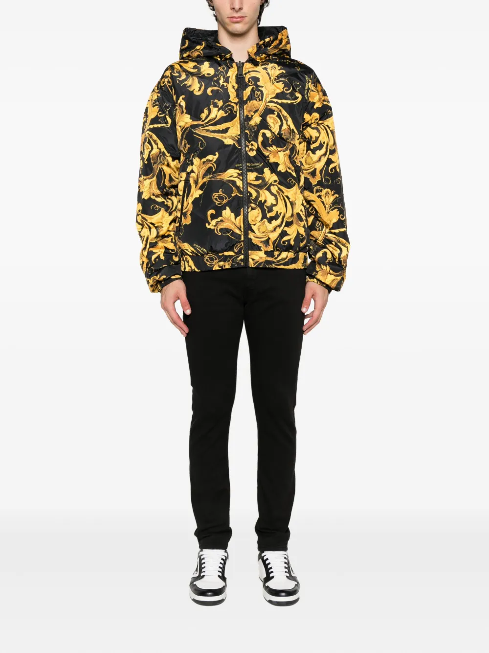 Versace Jeans Couture Jack met barokprint Zwart