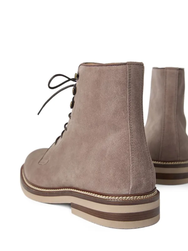 Brunello Cucinelli lace-up Suede Boots | Brown | FARFETCH