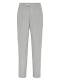 Brunello Cucinelli pleated wool-silk blend trousers - Grey