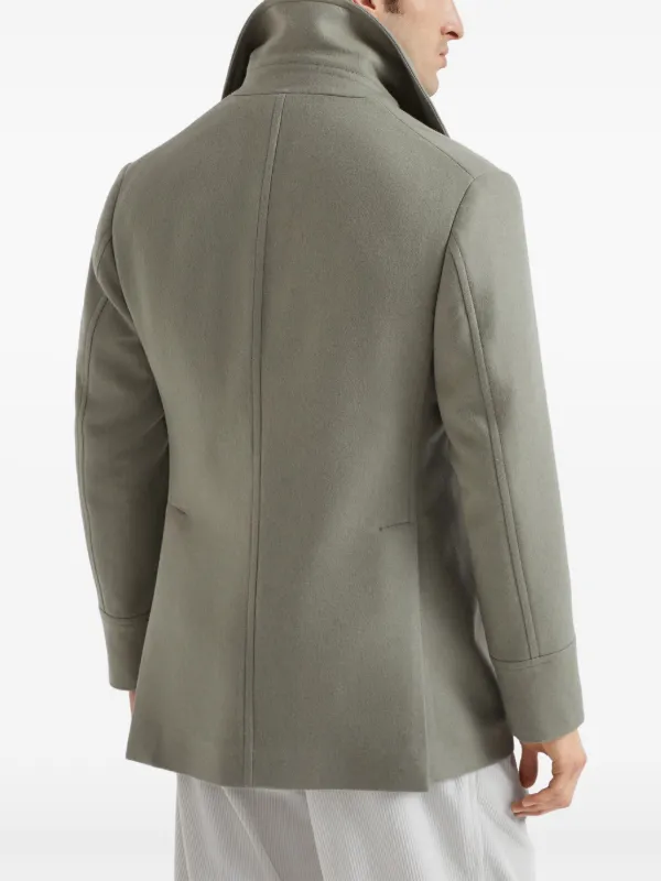 Brunello Cucinelli ダブルコート | グリーン | FARFETCH JP