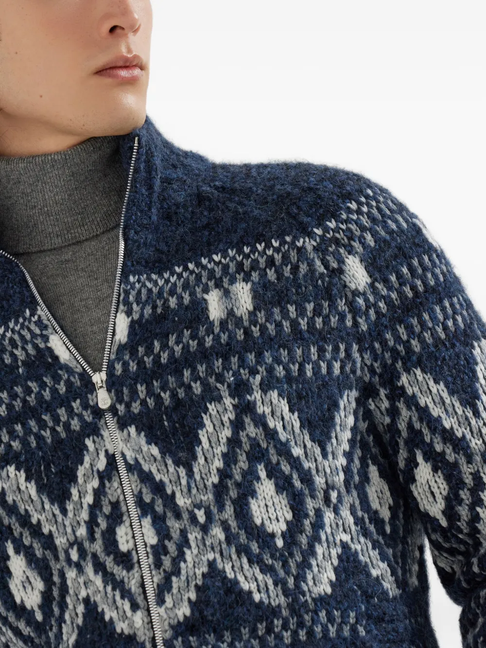 Brunello Cucinelli Vest met rits Blauw