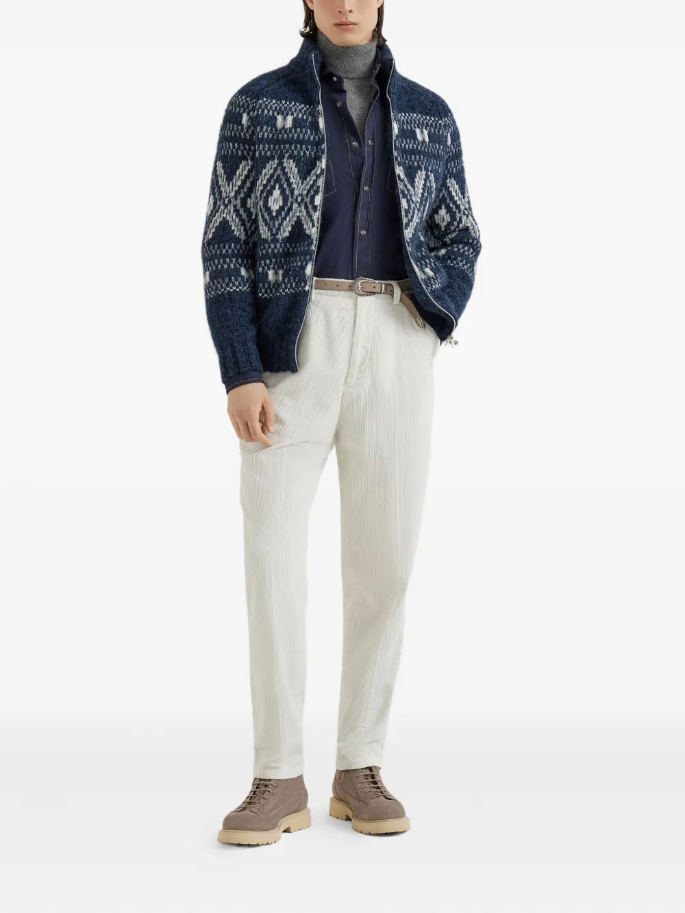 Brunello Cucinelli Vest met rits Blauw