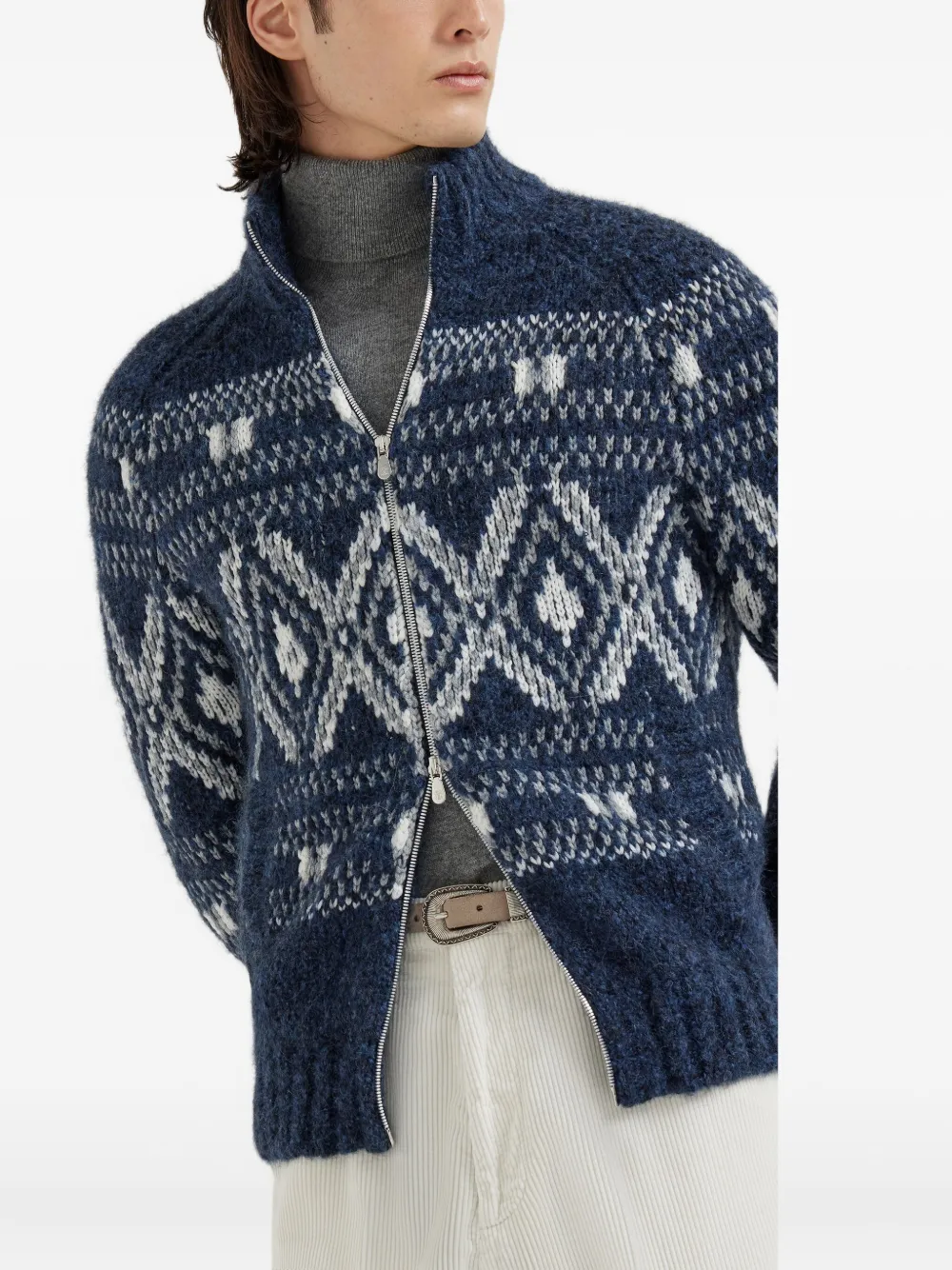 Brunello Cucinelli Vest met rits Blauw