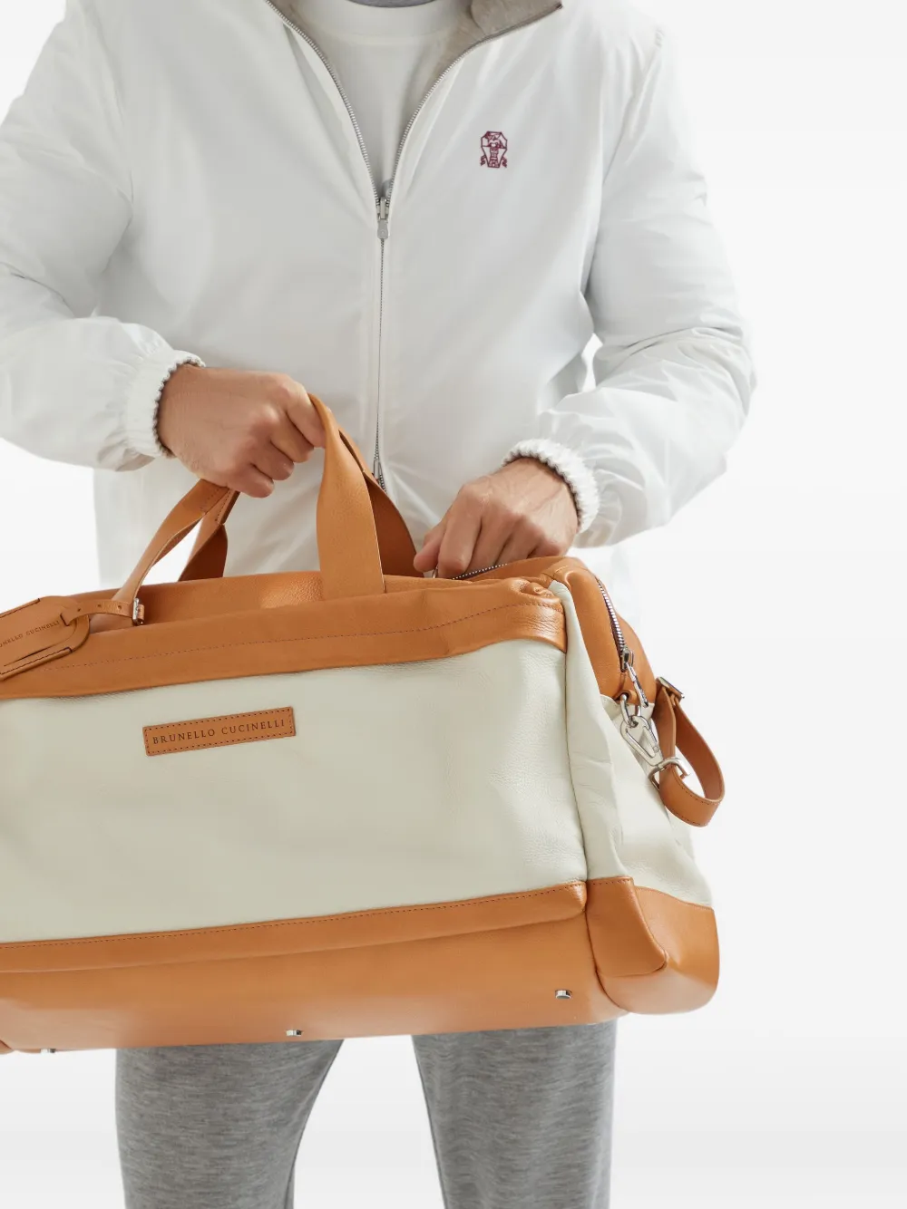 Brunello Cucinelli Leren reistas Beige