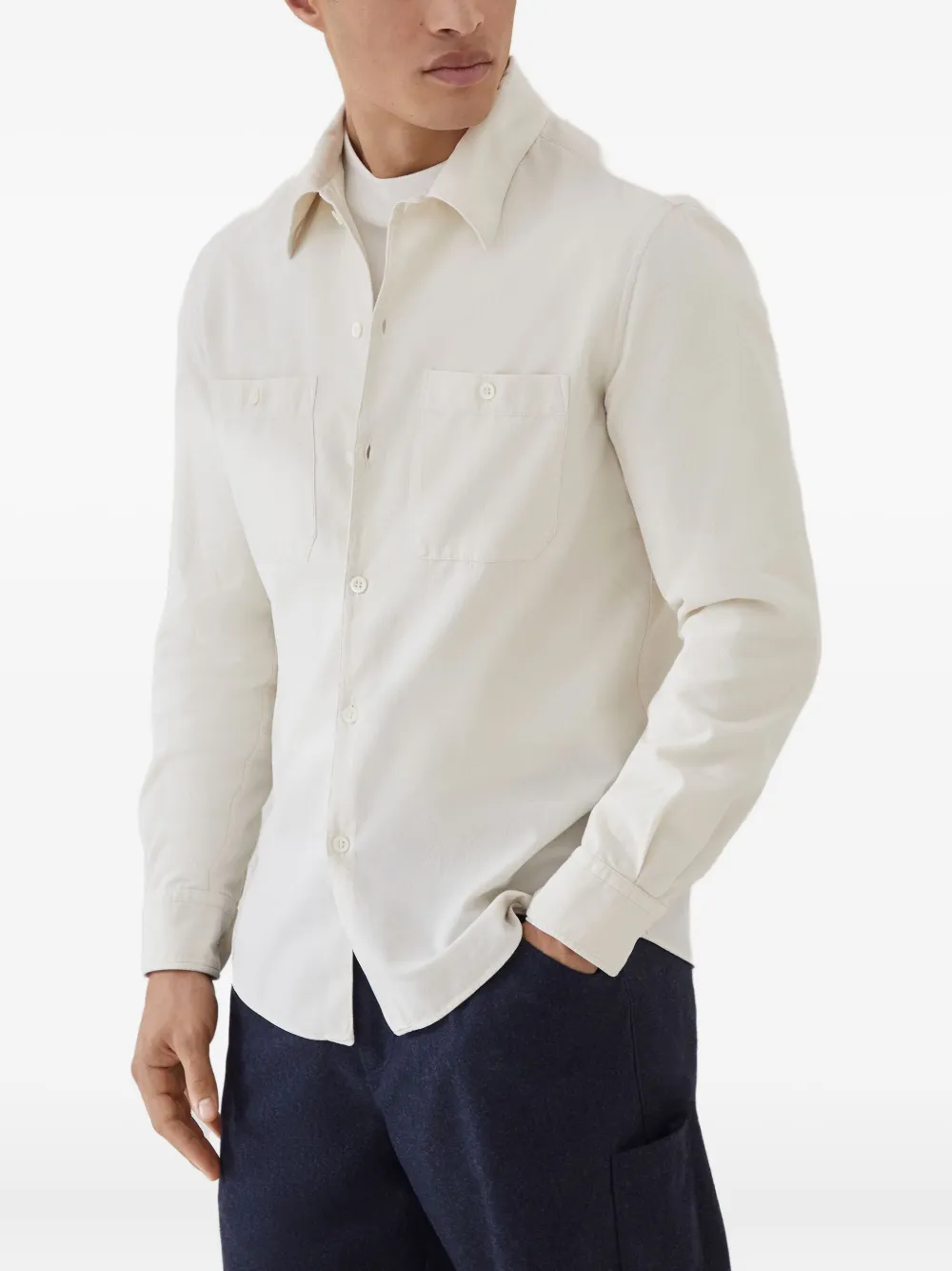 Brunello Cucinelli Overhemd met zak Beige