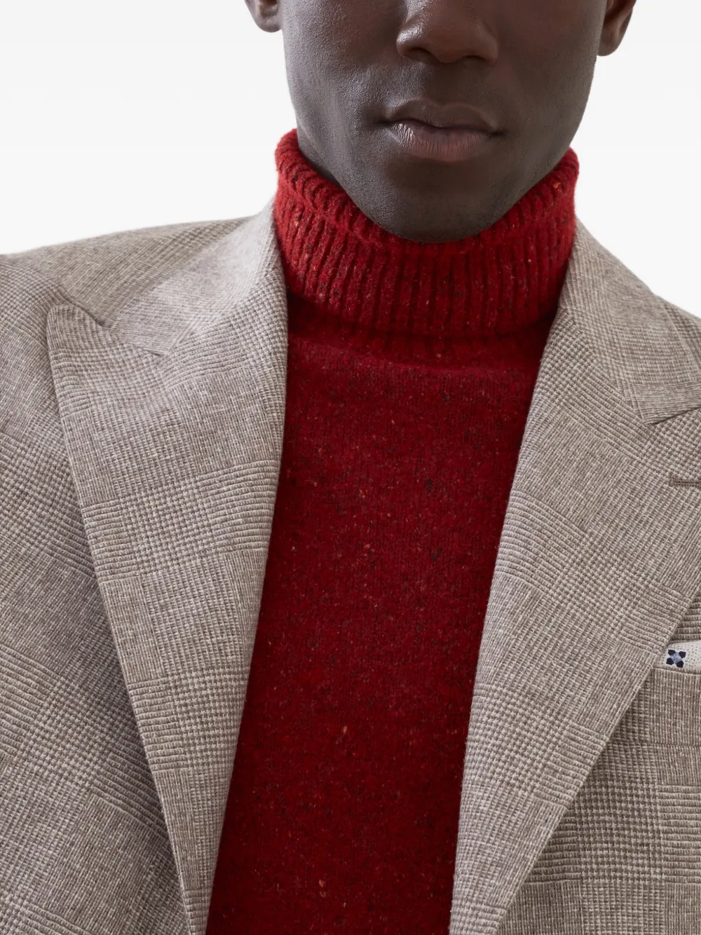 Brunello Cucinelli Prince of Wales blazer Bruin