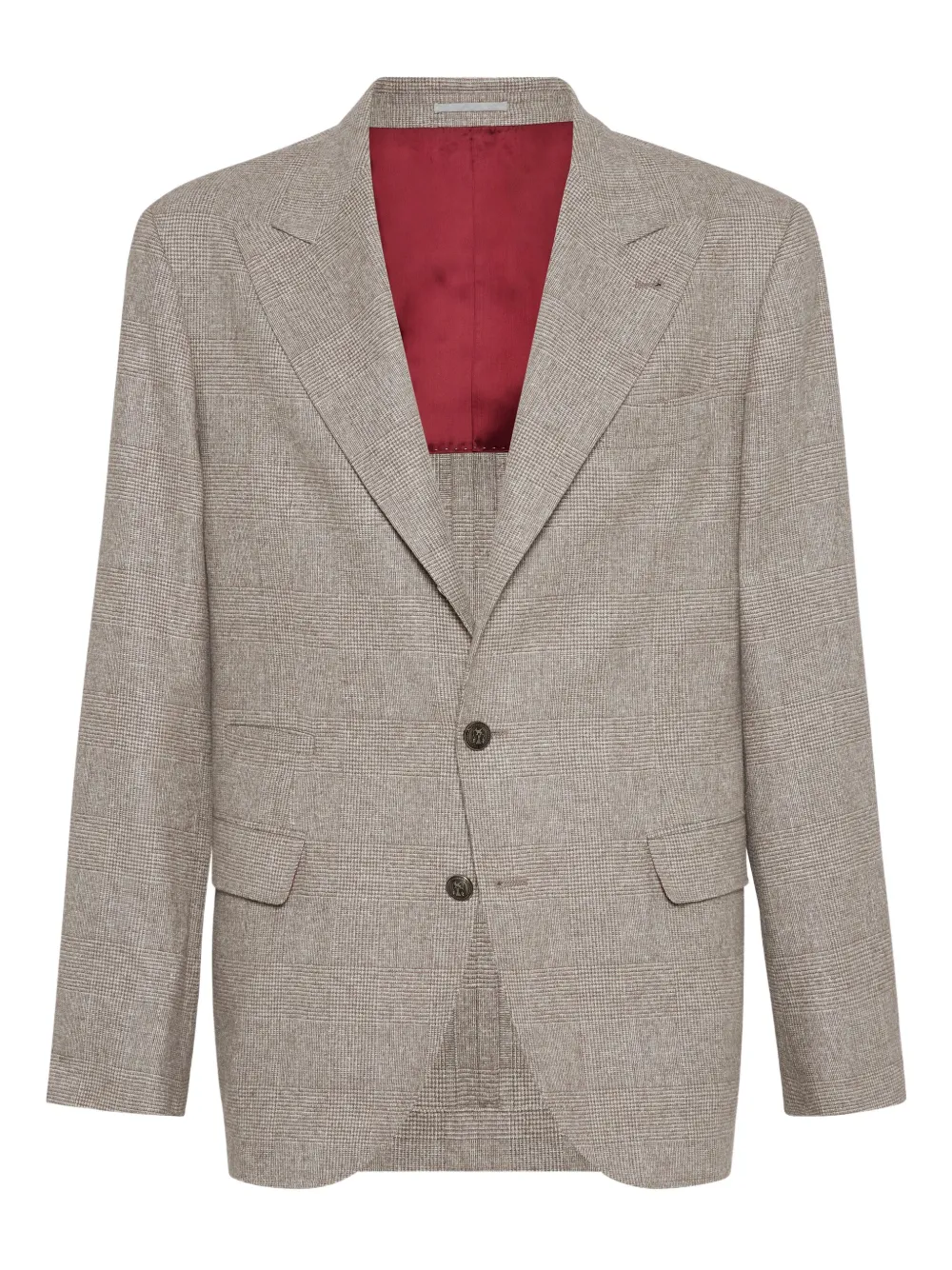 Brunello Cucinelli prince wales-pattern blazer Bruin