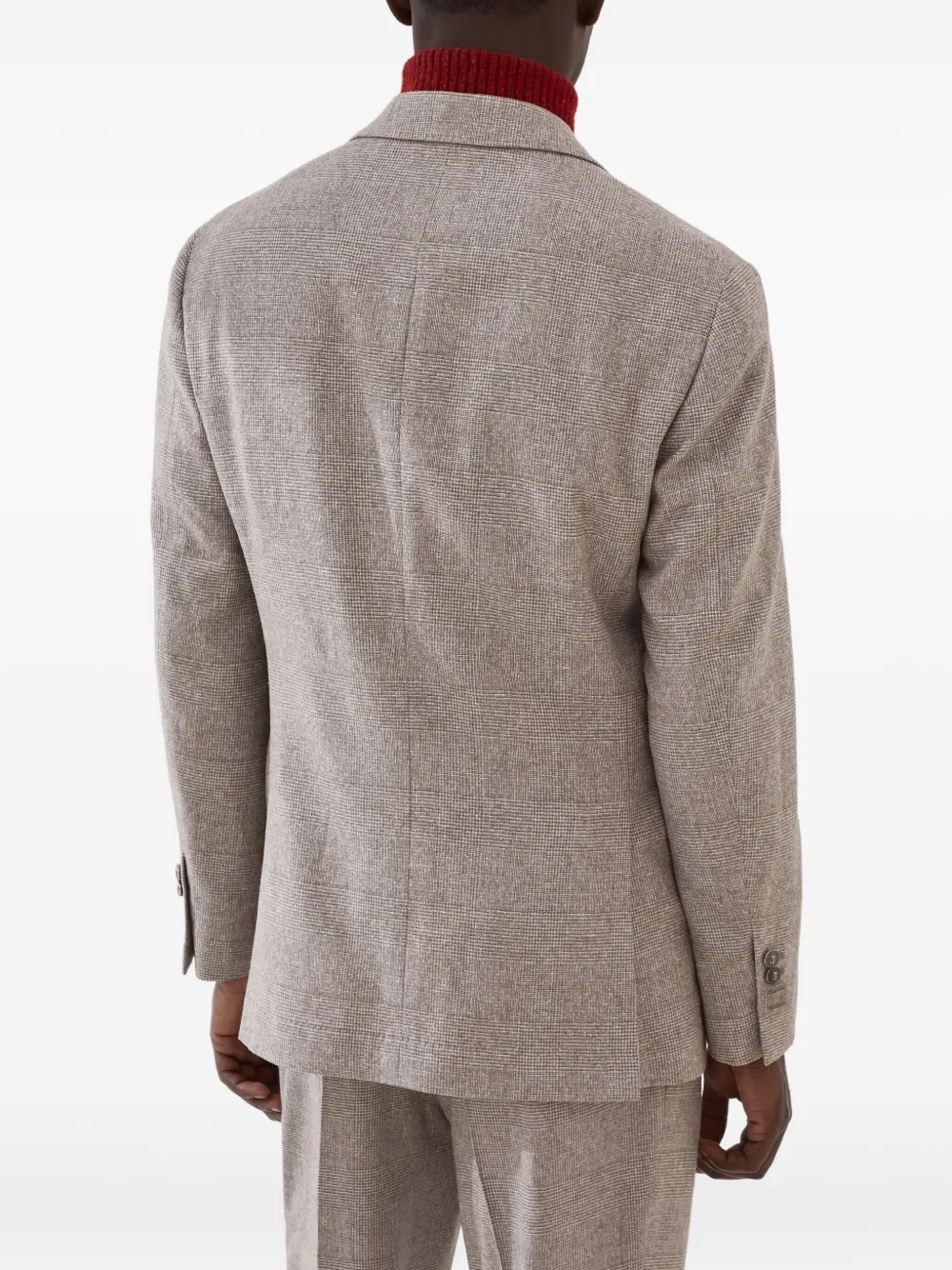 Brunello Cucinelli Prince of Wales blazer Bruin
