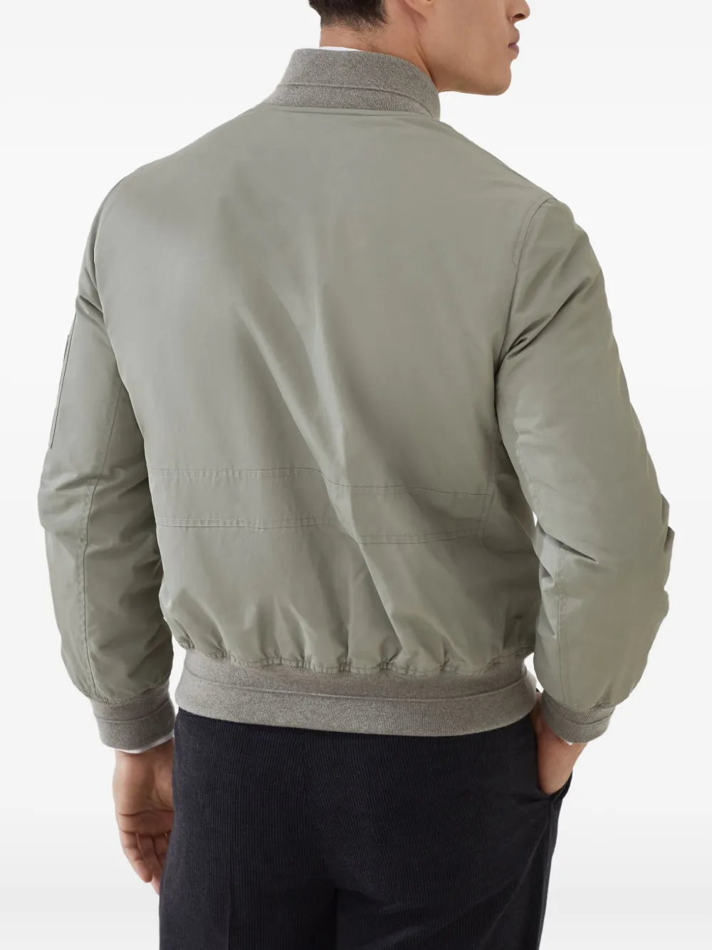 Brunello Cucinelli zip-fastening bomber jacket Groen
